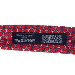 Hermès Rouge 7 H Street Silk Tie