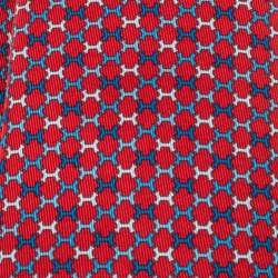 Hermès Rouge 7 H Street Silk Tie