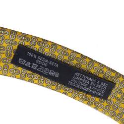 Pre Owned Hermes Jaune 7 Infini Silk Twill Tie