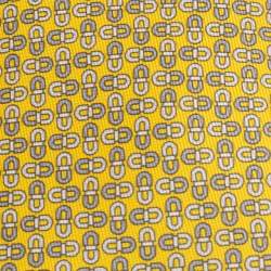 Pre Owned Hermes Jaune 7 Infini Silk Twill Tie