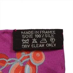 مملوكة مسبقًا Hermes Multicolor Mythiques Phoenix Printed Silk Pocket Square