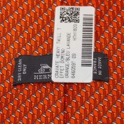 مملوكة مسبقًا Hermès Orange Domino Effect Silk Tie