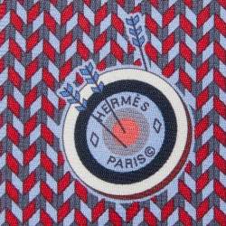 Hermes Purple Dans Le Mille Printed  Silk Tie