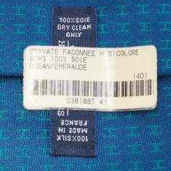 Hermès Bicolore Faconnee H Jacquard Silk Tie