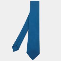 Hermès Bicolore Faconnee H Jacquard Silk Tie