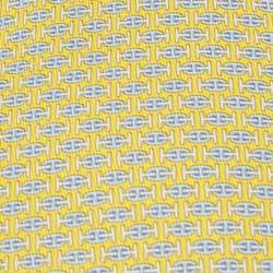 Pre Owned Hermès Yellow H Au Maillon Printed Silk Skinny Tie