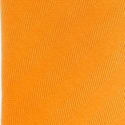 Pre Owned Hermès Orange 7 Chevron Recto Verso Silk Slim Tie