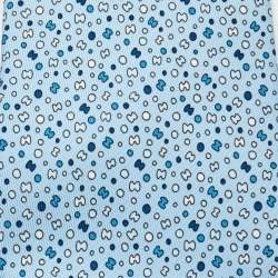 Pre Owned Hermès Blue 7 Bubble H Printed Silk Slim Tie