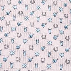 Hermès Pink Luck Printed Silk Slim Tie