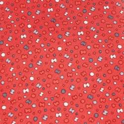 Hermès Red 7 Bubble H Printed Silk Slim Tie