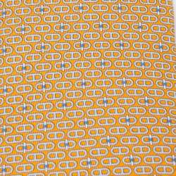 Pre Owned Hermès Orange Glenan Twillbi Printed Silk Slim Tie