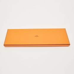 Pre Owned Hermès Red Bubble H Printed Silk Slim Tie
