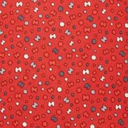 Pre Owned Hermès Red Bubble H Printed Silk Slim Tie