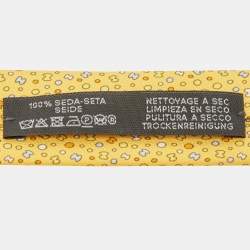 Pre Owned Hermès Yellow Bubble H Printed Silk Slim Tie
