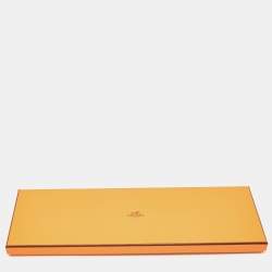 Pre Owned Hermès Yellow Bubble H Printed Silk Slim Tie