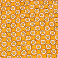 Pre Owned Hermès Orange J'Ai Touche Le Pompon Printed Silk Slim Tie