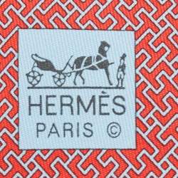 Pre Owned Hermès Pink 7 Amazing Printed Silk Slim Tie