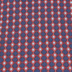 مملوكة مسبقًا Hermes Navy Blue Print Silk Clou De Forge Tie