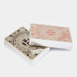 Pre Owned Hermès Set of 2 Les 4 Mondes Bridge Playing Cards