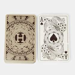 Pre Owned Hermès Set of 2 Les 4 Mondes Bridge Playing Cards