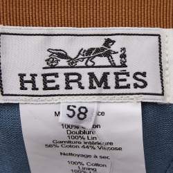 Hermès Brown Serge de Cotton Nevada Cap Size 58