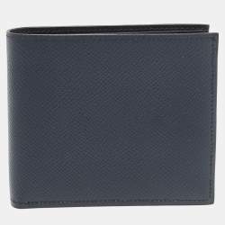 Hermes Bleu Indigo/Vert Cypres/Noir Epsom Leather MC² Copernic Compact Wallet 