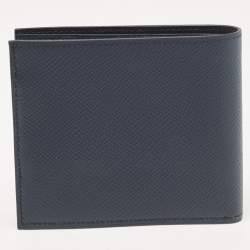 Hermes Bleu Indigo/Vert Cypres/Noir Epsom Leather MC² Copernic Compact Wallet 