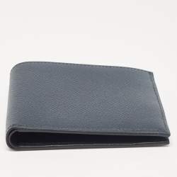 Hermes Bleu Indigo/Vert Cypres/Noir Epsom Leather MC² Copernic Compact Wallet 