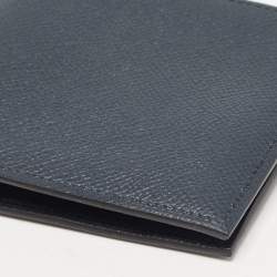 Hermes Bleu Indigo/Vert Cypres/Noir Epsom Leather MC² Copernic Compact Wallet 