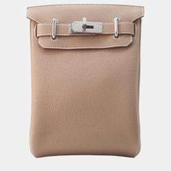 Hermes Etoupe Togo Leather Kelly Akkad PM Bag