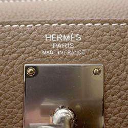 Hermes Etoupe Togo Leather Kelly Akkad PM Bag