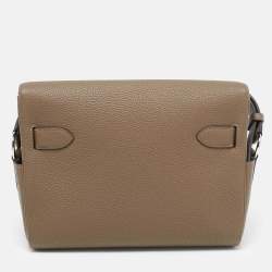 Hermès Alezan Togo Leather Palladium Finish Kelly Messenger PM Bag