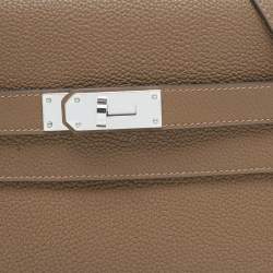 Hermès Alezan Togo Leather Palladium Finish Kelly Messenger PM Bag