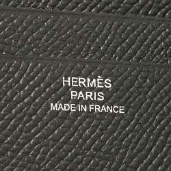 Hermes Noir Epsom Leather MC² Euclide Card Holder
