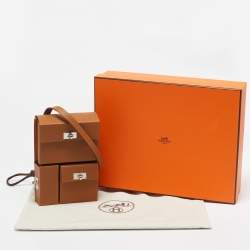 Hermès Gold Epsom Leather Multi Pocket Pochette To Go Bag