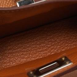 Hermès Gold Epsom Leather Multi Pocket Pochette To Go Bag