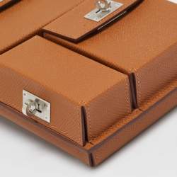 Hermès Gold Epsom Leather Multi Pocket Pochette To Go Bag