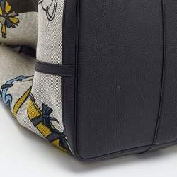 Hermes Ecorce/Bleu Paradis/Noir H Plume Canvas and Negonda Leather Garden Party Voyage 49 Bag