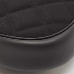 Hermès Noir/Graphite Woolycot Canvas and Swift Leather Horseback Bag
