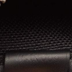 Hermès Noir/Graphite Woolycot Canvas and Swift Leather Horseback Bag