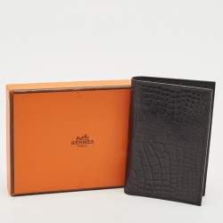 Hermès Noir Alligator Mississippiensis MC² Euclide Card Holder
