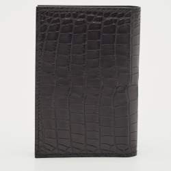 Hermès Noir Alligator Mississippiensis MC² Euclide Card Holder