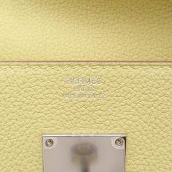 Pre Owned Hermes Kelly Messenger Jaune Poussin Togo Leather Size Pm