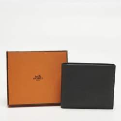 Pre Owned Hermès Black Black Madame Leather Citizen Twill Wallet