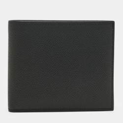 Pre Owned Hermès Black Black Madame Leather Citizen Twill Wallet