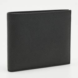 Pre Owned Hermès Black Black Madame Leather Citizen Twill Wallet