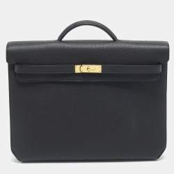 Pre Owned Hermès Kelly Depeches 36 Noir Togo Leather Briefcase