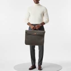 Pre Owned حقيبة مستندات هيرمس كيلي ديبيش 36 جلد إيبسوم إيتان