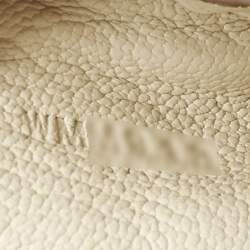 Pre Owned Hermes Kelly PM Palladium Finish Craie Togo Leather Messenger Bag