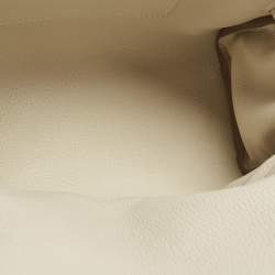 Pre Owned Hermes Kelly PM Palladium Finish Craie Togo Leather Messenger Bag